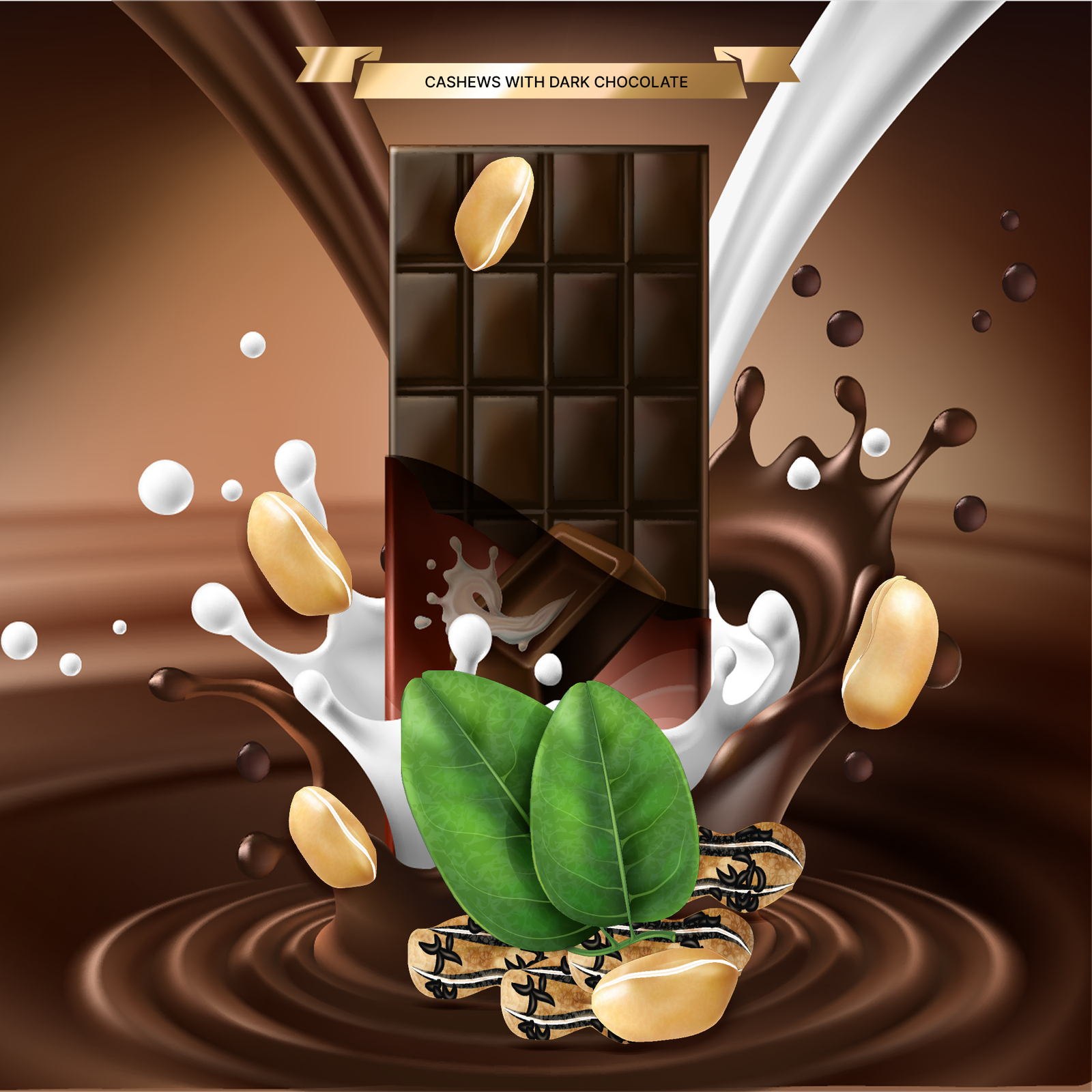 CASHEWS WITH DARK CHOCOLATE CASHEWS WITH DARK CHOCOLATE - Image 1