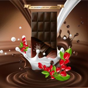 DRY CRANBERRIES WITH DARK CHOCOLATE