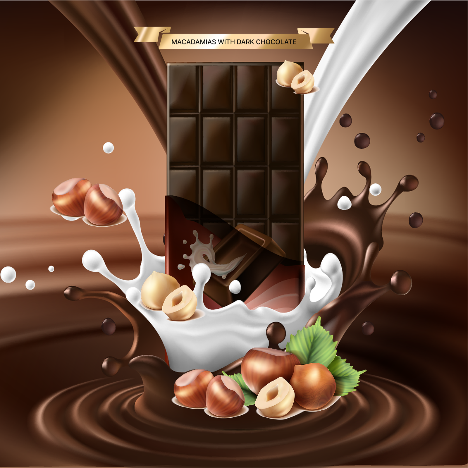 MACADAMIAS WITH DARK CHOCOLATE MACADAMIAS WITH DARK CHOCOLATE - Image 1