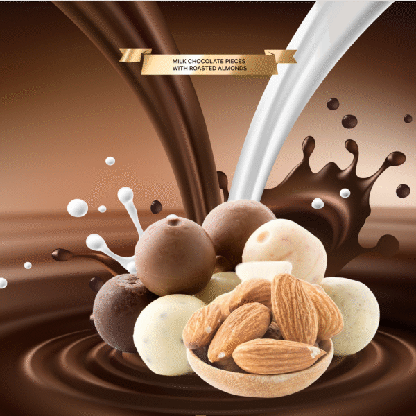 Milk Chocolate Pieces with Roasted Almonds - Image 1
