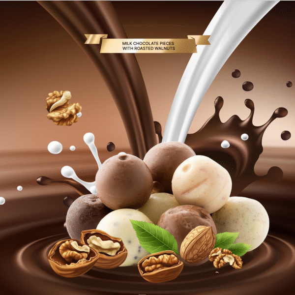 Milk Chocolate Pieces with Roasted Walnuts - Image 1