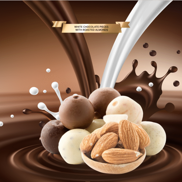 White Chocolate Pieces with Roasted Almonds - Image 1