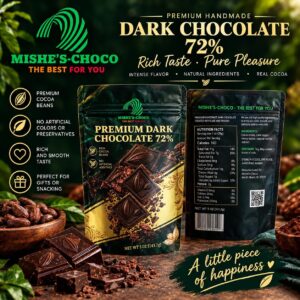 PREMIUM DARK CHOCOLATE CANDIES 72% 5 OZ 140 G
